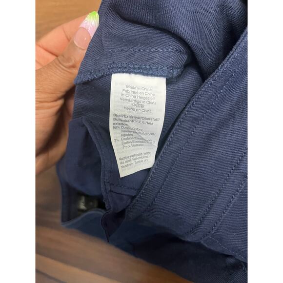 J. Crew Women 2 Officer Navy Patch-Pocket Stretch Twill Wide-Leg Pant - Picture 7 of 8